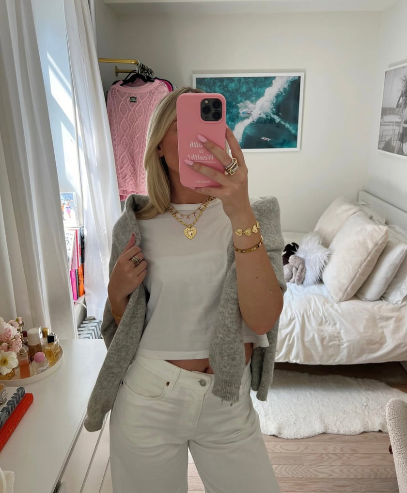 STUDDED HEART NECKLACE