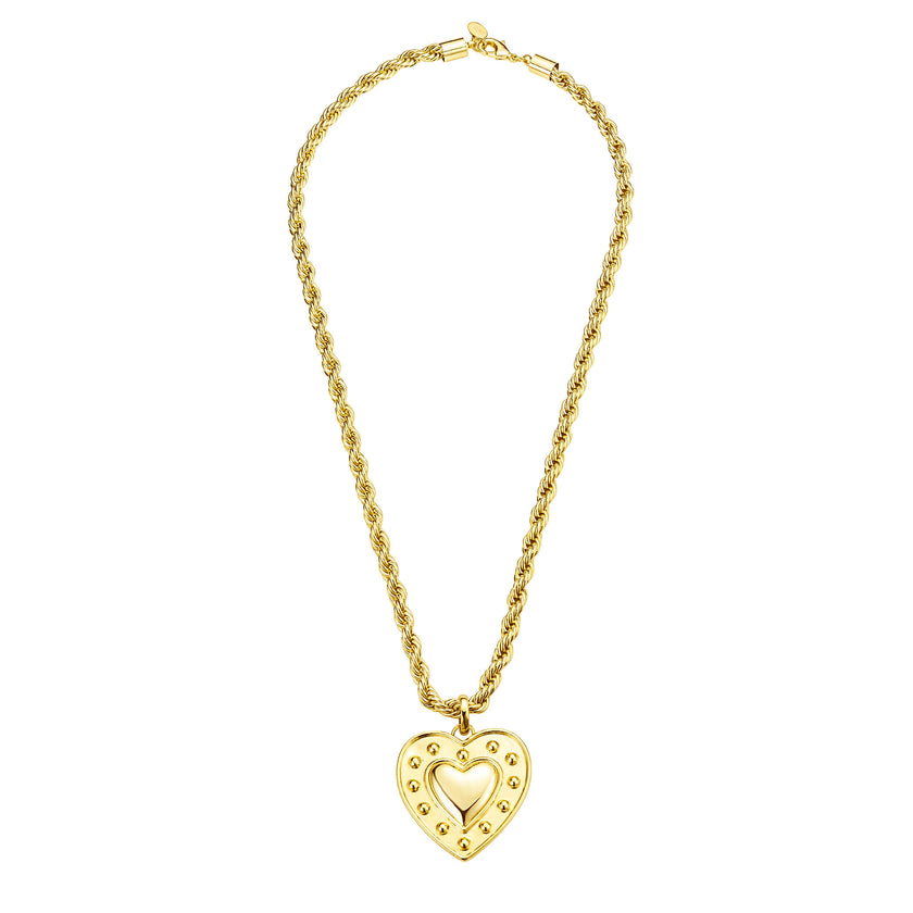 STUDDED HEART NECKLACE